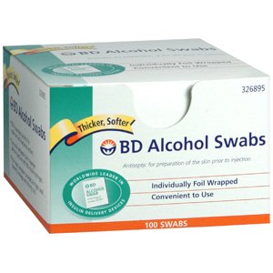 326895 Alcohol Swabs, 100 Per Box