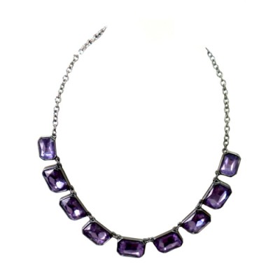 Multi-rectangular Purple Necklace
