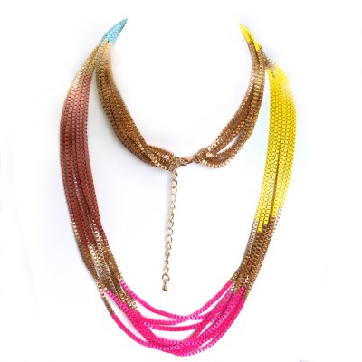 Multicolored Long Chain Necklace