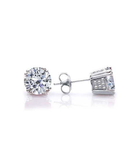 Ge046-cr Rhodium Plated Crystal Color Stud Earrings Made With Crystals