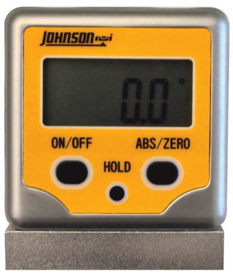 Johnson Level 1886-0300 Professional Magnetic Digital Angle Locator 3 Button With V-groove