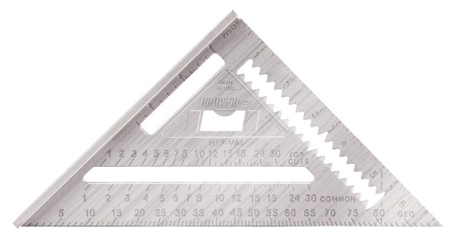 7 In. Johnny Square Aluminum Rafter Angle Square With Manual