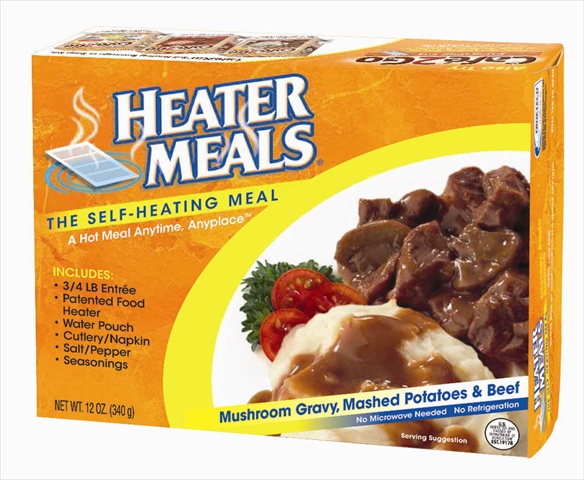 UPC 792564011003 product image for Self-Heating Meal -  Mushroom Gravy, Mashed Potatoes & Beef Case, 12 Cou | upcitemdb.com