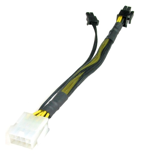 UPC 745704000054 product image for EPS 8-Pin To PCI Express 6 Plus 2-Pin Cable Adapter, 9.5 in. Long | upcitemdb.com