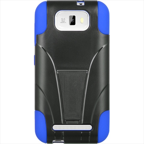 DreamWireless HESCRSTDBLU55BLBK Blu Studio 5.5 Standed Blue Skin Plus Black Rubber Case DreamWireless HESCRSTDBLU55BLBK Blu Studio 5.5 Standed Blue Skin Plus Black Rubber Case