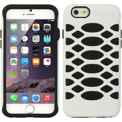 DreamWireless HESCRIP6LBHBKWT High End iPhone 6 Plus Bee Hide Hybrids Case - Black Silicone Plus White Pc DreamWireless HESCRIP6LBHBKWT High End iPhone 6 Plus Bee Hide Hybrids Case - Black Silicone Plus White Pc