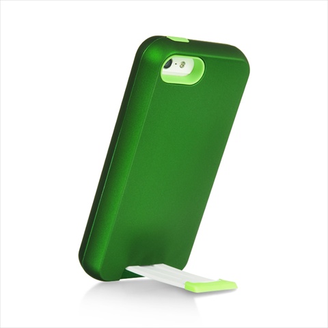 DreamWireless HESCRIP5STDGRGR High End iPhone 5 & 5S Standed Green Skin Plus Green Rubber Case DreamWireless HESCRIP5STDGRGR High End iPhone 5 & 5S Standed Green Skin Plus Green Rubber Case