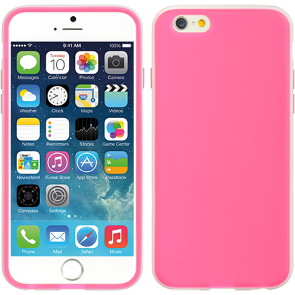 DreamWireless HEFOGIP6HPWT Apple iPhone6 4.7 In. Foggy Case - Hot Pink Tinted White Trim DreamWireless HEFOGIP6HPWT Apple iPhone6 4.7 In. Foggy Case - Hot Pink Tinted White Trim