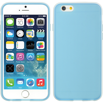 DreamWireless HEFOGIP6BLWT Apple iPhone6 4.7 In. Foggy Case - Blue Tinted With White Trim DreamWireless HEFOGIP6BLWT Apple iPhone6 4.7 In. Foggy Case - Blue Tinted With White Trim
