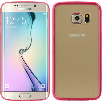 DreamWireless FTCSAMS6EG-TRANS-HP Samsung Galaxy S6 Edge Transparent Fusion Case - Hot Pink Tpu Plus Clear Pc DreamWireless FTCSAMS6EG-TRANS-HP Samsung Galaxy S6 Edge Transparent Fusion Case - Hot Pink Tpu Plus Clear Pc