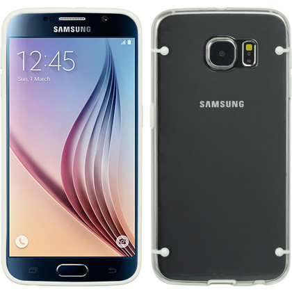 DreamWireless FTCSAMS6-D4-WTCL Samsung Galaxy S6 Fusion Candy Case - 4 Dots White Trim With Clear DreamWireless FTCSAMS6-D4-WTCL Samsung Galaxy S6 Fusion Candy Case - 4 Dots White Trim With Clear