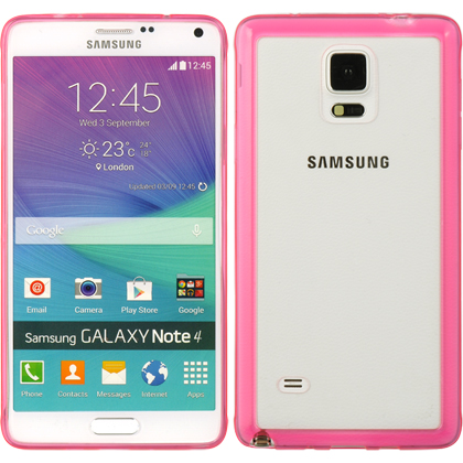 DreamWireless FTCSAMNOTE4HPCL-AU Samsung Galaxy Note4 Fusion Candy Case - Hot Pink Trim With Clear Agua DreamWireless FTCSAMNOTE4HPCL-AU Samsung Galaxy Note4 Fusion Candy Case - Hot Pink Trim With Clear Agua