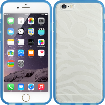 DreamWireless FTCIP6ZBLCL Apple iPhone 6 - 4.7 in. Fusion Case Blue Tpu Embed Zebra Protection Case Clear DreamWireless FTCIP6ZBLCL Apple iPhone 6 - 4.7 in. Fusion Case Blue Tpu Embed Zebra Protection Case Clear