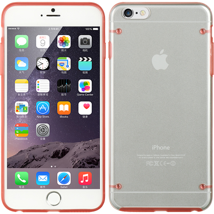 DreamWireless FTCIP6LD4RDCL Apple iPhone 6 Plus Fusion Candy Case 4 Dots Red Trim With Clear DreamWireless FTCIP6LD4RDCL Apple iPhone 6 Plus Fusion Candy Case 4 Dots Red Trim With Clear