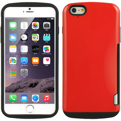DreamWireless FTCIP6-SCS-RD Apple iPhone 6 Fusion Candy Case With Card Inserted - Red DreamWireless FTCIP6-SCS-RD Apple iPhone 6 Fusion Candy Case With Card Inserted - Red