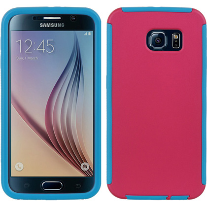 DreamWireless FPSAMS6-BLHP Samsung Galaxy S6 Full Protection Case Blue Trim With Hot Pink DreamWireless FPSAMS6-BLHP Samsung Galaxy S6 Full Protection Case Blue Trim With Hot Pink