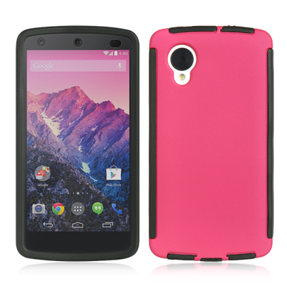 DreamWireless FPLGGO5BK-HP LG Google Nexus 5 Full Protection Case Black Trim With Hot Pink DreamWireless FPLGGO5BK-HP LG Google Nexus 5 Full Protection Case Black Trim With Hot Pink