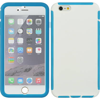 DreamWireless FPIP6LBLWT Apple iPhone 6 Plus Full Protection Case Blue Trim With White DreamWireless FPIP6LBLWT Apple iPhone 6 Plus Full Protection Case Blue Trim With White