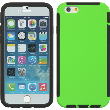 DreamWireless FPIP6BKGR Apple iPhone 6 4.7 in. Full Protection Case Black Trim With Green DreamWireless FPIP6BKGR Apple iPhone 6 4.7 in. Full Protection Case Black Trim With Green