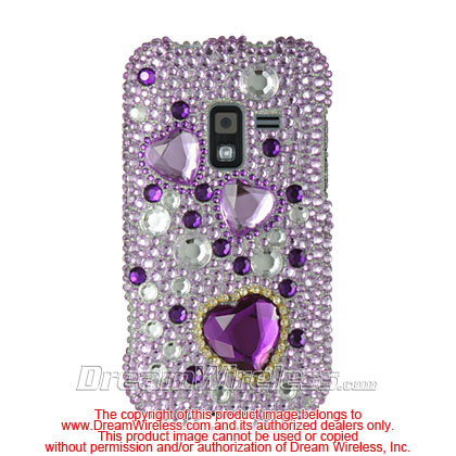 DreamWireless FDSAMR920PPH Samsung Galaxy Attain 4G & R920 Full Diamond Case Purple Heart DreamWireless FDSAMR920PPH Samsung Galaxy Attain 4G & R920 Full Diamond Case Purple Heart