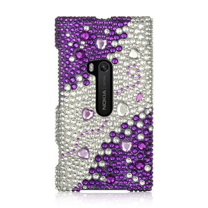 DreamWireless FDNK920PPSLRS Nokia Lumia 920 Full Diamond Case Purple Silver DreamWireless FDNK920PPSLRS Nokia Lumia 920 Full Diamond Case Purple Silver
