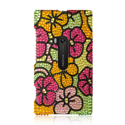 DreamWireless FDNK920GRHPHF Nokia Lumia 920 Full Diamond Case Green Hot Pink Hawaii Flower DreamWireless FDNK920GRHPHF Nokia Lumia 920 Full Diamond Case Green Hot Pink Hawaii Flower