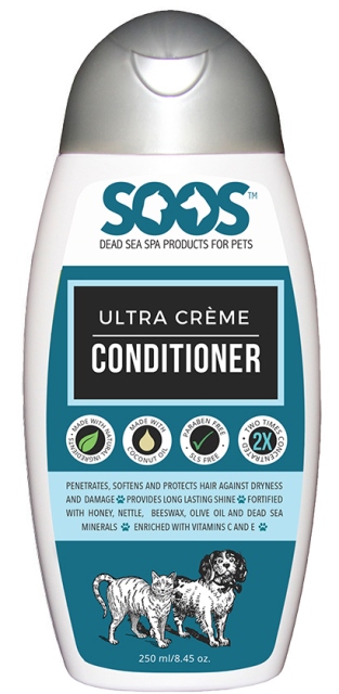 Soos Pp105 Ultra Creme Dead Sea Pet Conditioner For Cats & Dogs - 250 Ml.