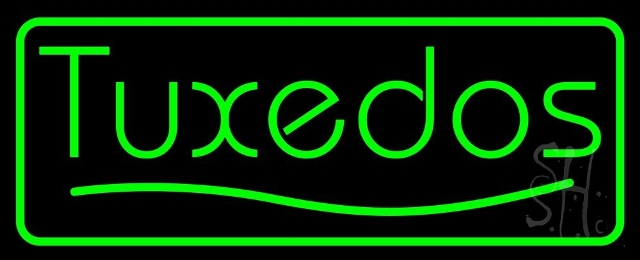 Everything Neon N105-4914 Green Tuxedos LED Neon Sign 10 x 24 - inches
