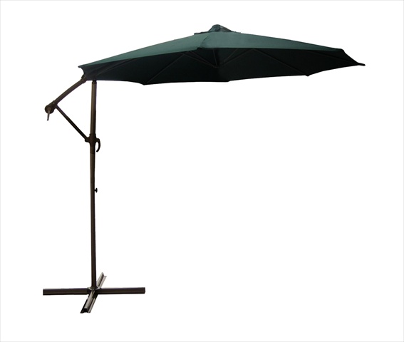 10 Ft. Outdoor Patio Off-set Crank And Tilt Umbrella - Green