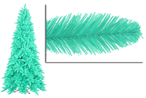 10 Ft. Pre-lit Sim Sea Foam Green Ashley Spruce Christmas Tree - Clear & Green Lights