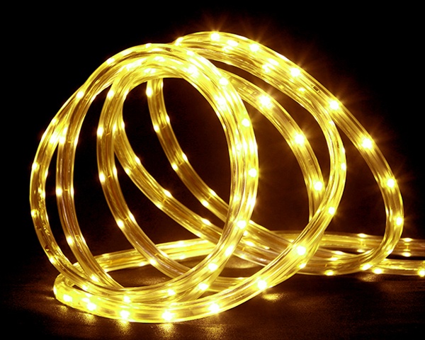 150 Ft. Commericial Grade Yellow Led Indoor & Outdoor Christmas Rope Lights On A Spool