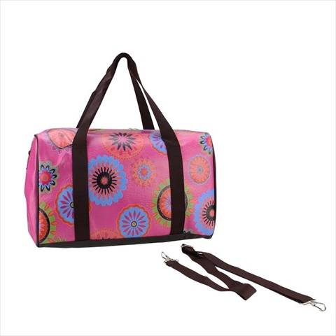 16 In. Pink Floral Theme Travel Bag