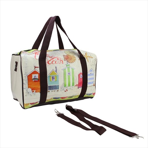 16 In. Vintage-style Beach House Theme Travel Bag