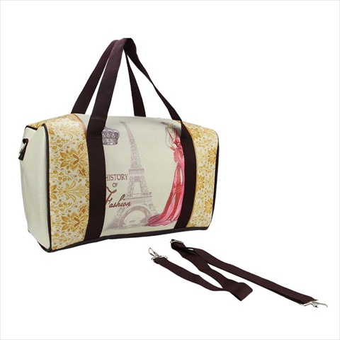 16 In. Vintage-style Eiffel Tower French Theme Travel Bag