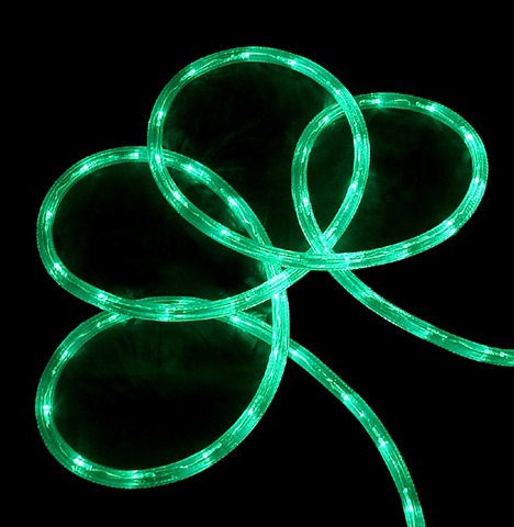 18 Ft. Green Led Indoor - Outdoor Christmas Rope Lights