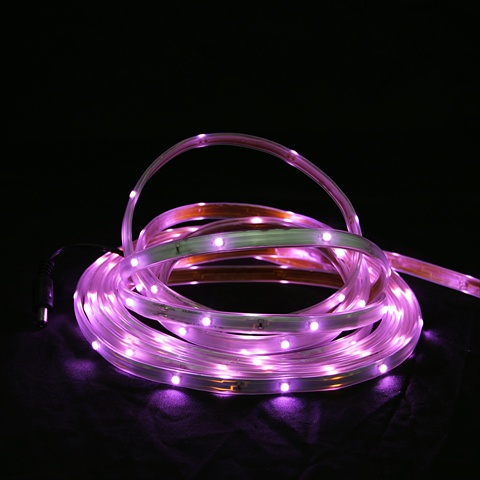 18 Ft. Pink Led Indoor - Outdoor Christmas Linear Tape Lighting - White Finish