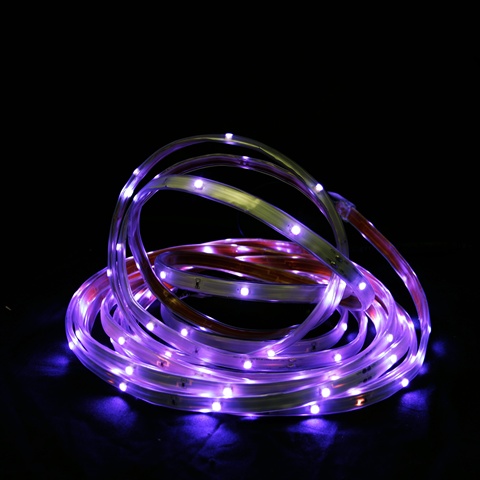 18 Ft. Purple Led Indoor - Outdoor Christmas Linear Tape Lighting - White Finish