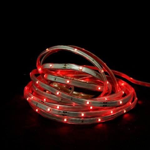18 Ft. Red Led Indoor - Outdoor Christmas Linear Tape Lighting - White Finish