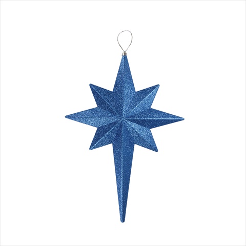 20 In. Lavish Blue Glittered Bethlehem Star Shatterproof Christmas Ornament