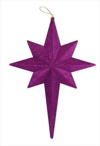 20 In. Purple Passion Glittered Bethlehem Star Shatterproof Christmas Ornament