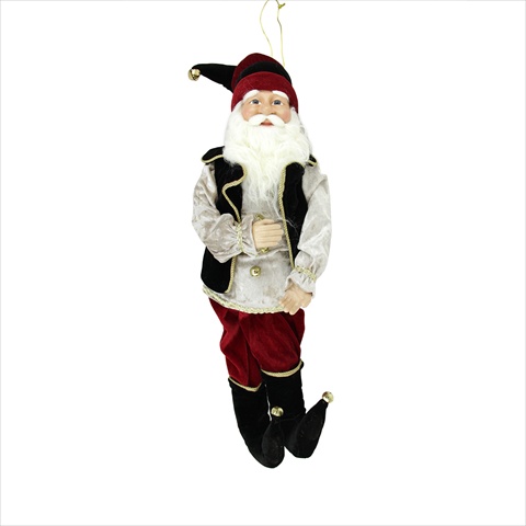 22 In. Red Black And White Poseable Elf