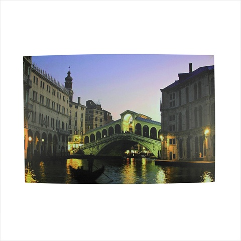 23.5 In. Battery Operated 4 Led Venice Italy Scene Canvas Wall Hanging