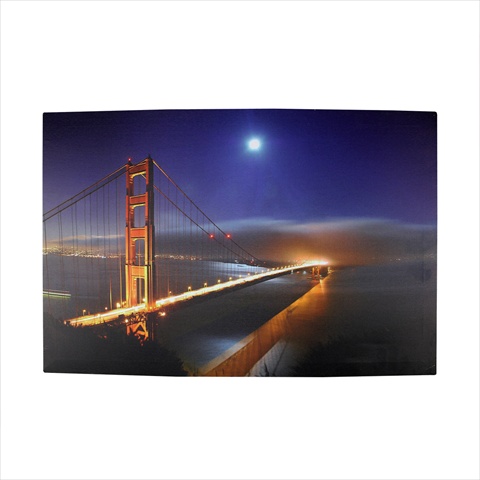23.5 In. Battery Operated 8 Led Golden Gate Bridge Canvas Wall Hanging