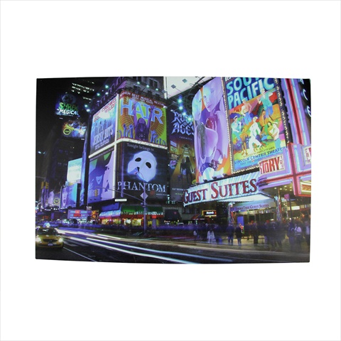 23.5 In. Battery Operated 8 Led Nyc Time Square Canvas Wall Hanging