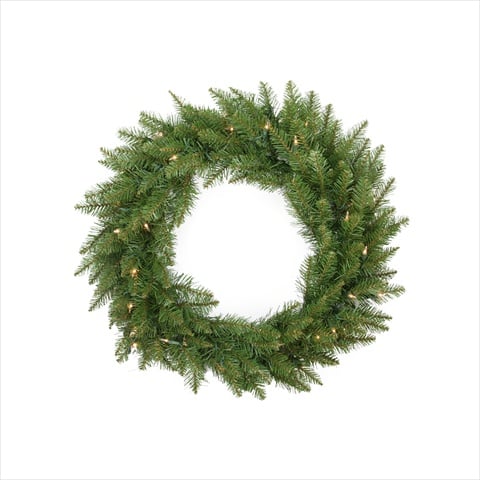 24 In. Essex Wreath 160 Tips 50 Clear Lights