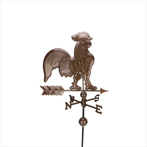 3 Ft. Polished Chocolate Brown Rooster Outdoor Weathervane
