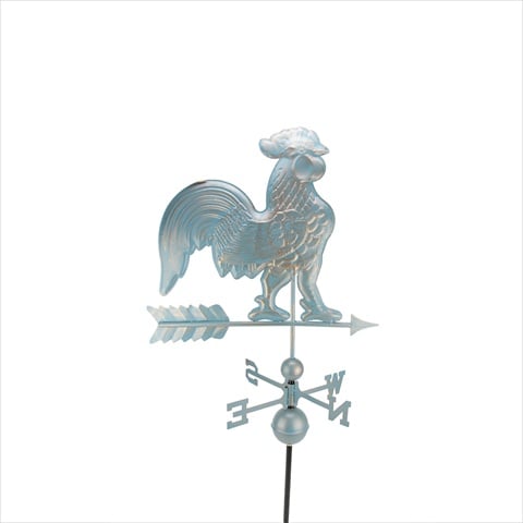 3 Ft. Polished Weathered Copper Patina Rooster Outdoor Weathervane