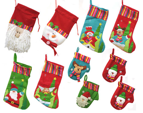 Winter Wonderland Christmas Stocking And Novelty Gift Bag Set, 10-piece