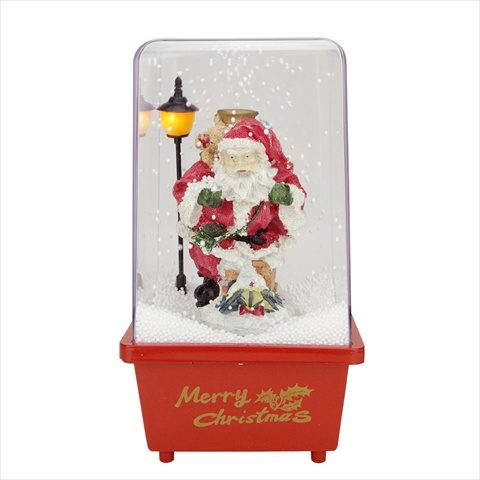 11.5 In. Musical Santa Claus Christmas Snow Globe Glitter Dome