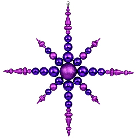 43 In. Purple Commercial Sized Shatterproof Radical Snowflake Christmas Ornament
